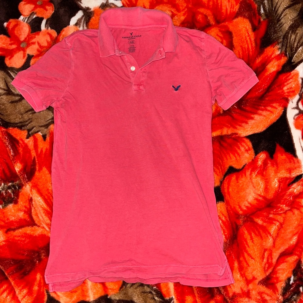Red American eagle polo shirt size (s)